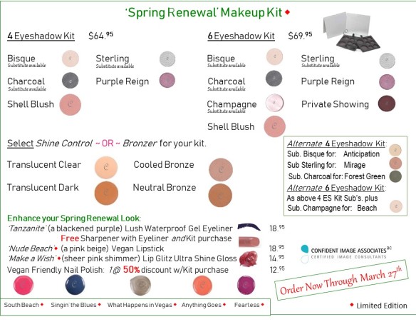 Spring Renewal Makeup Kits Limited Edition Offer March 2018